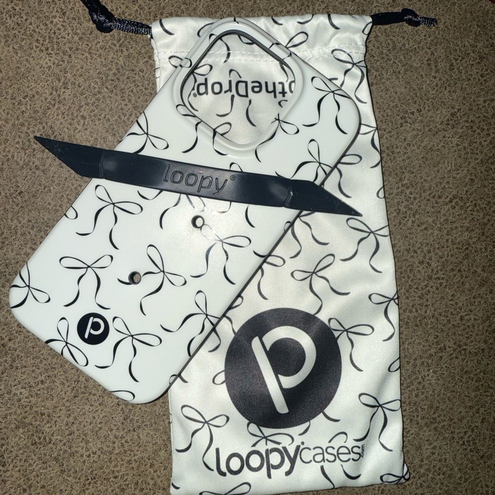 Loopy Black Bows Phone Case - fits iPhone 13/14 - Lefty